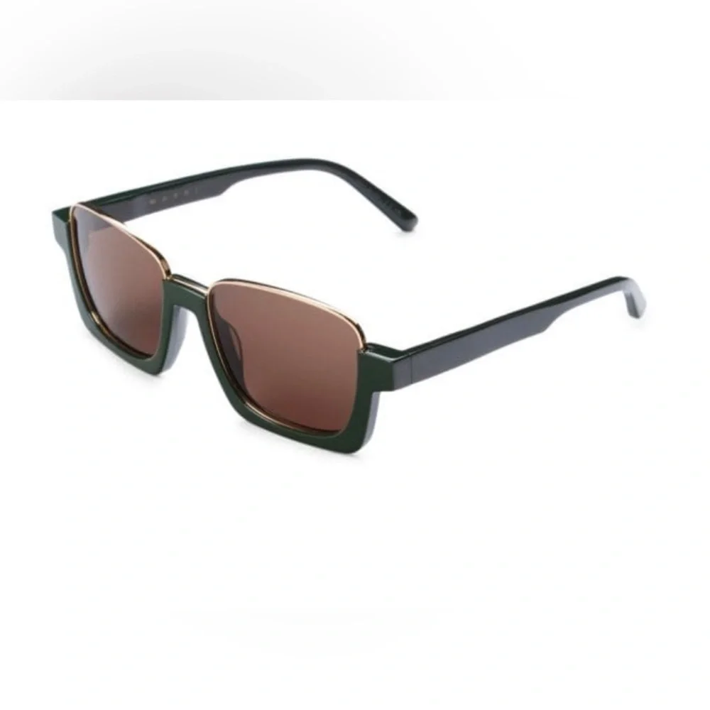 NEW Marni Green 55mm Reverse Clubmaster Sunglasses